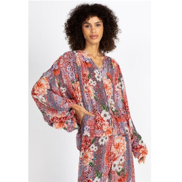 Johnny Was Ingrid Floral Button Down Shirt - Picture 1 of 8